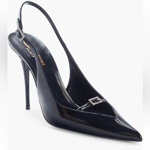 Saint Laurent Levi Pointed Toe Slingback Pump